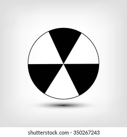 radioactive sign sprayed on metal barrel icon
