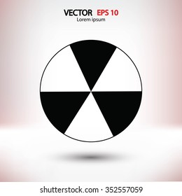 radioactive sign sprayed on metal barrel icon