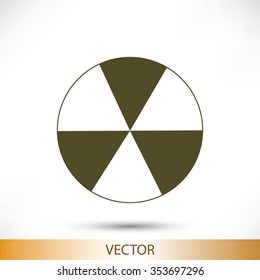 radioactive sign sprayed on metal barrel icon