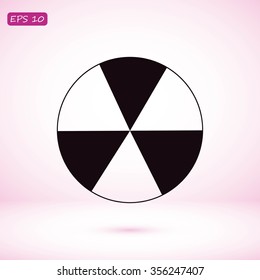 radioactive sign sprayed on metal barrel icon