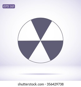 radioactive sign sprayed on metal barrel icon