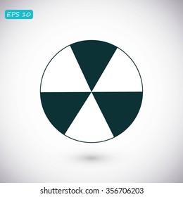 radioactive sign sprayed on metal barrel icon