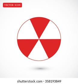 radioactive sign sprayed on metal barrel icon