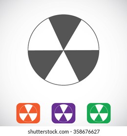 radioactive sign sprayed on metal barrel icon