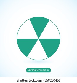 radioactive sign sprayed on metal barrel icon