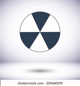 radioactive sign sprayed on metal barrel icon