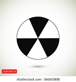 radioactive sign sprayed on metal barrel icon