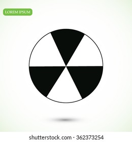 radioactive sign sprayed on metal barrel icon