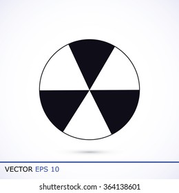 radioactive sign sprayed on metal barrel icon