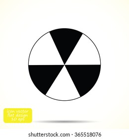 radioactive sign sprayed on metal barrel icon