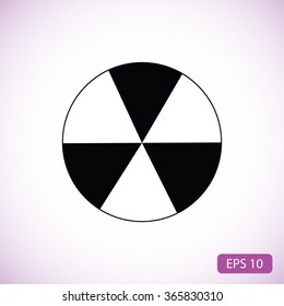 radioactive sign sprayed on metal barrel icon