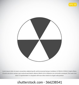 radioactive sign sprayed on metal barrel icon