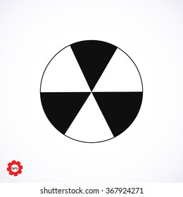 radioactive sign sprayed on metal barrel icon
