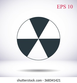 radioactive sign sprayed on metal barrel icon