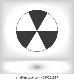 radioactive sign sprayed on metal barrel icon