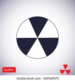 radioactive sign sprayed on metal barrel icon