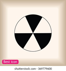 radioactive sign sprayed on metal barrel icon