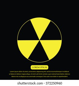 radioactive sign sprayed on metal barrel icon