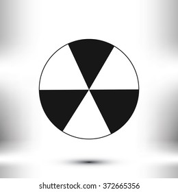 radioactive sign sprayed on metal barrel icon