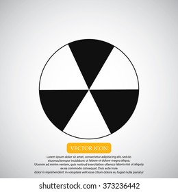 radioactive sign sprayed on metal barrel icon