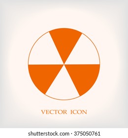 radioactive sign sprayed on metal barrel icon