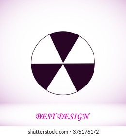 radioactive sign sprayed on metal barrel icon