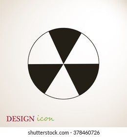 radioactive sign sprayed on metal barrel icon