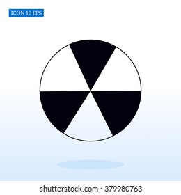 radioactive sign sprayed on metal barrel icon