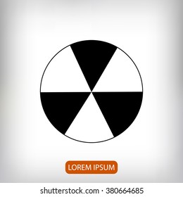 radioactive sign sprayed on metal barrel icon