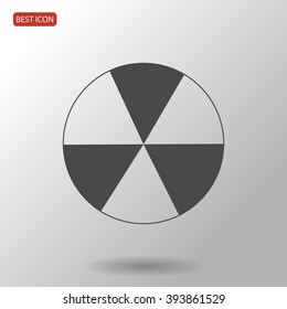 radioactive sign sprayed on metal barrel icon