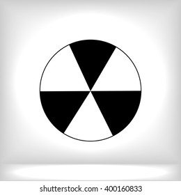 radioactive sign sprayed on metal barrel icon