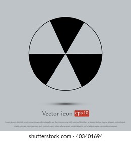 radioactive sign sprayed on metal barrel icon