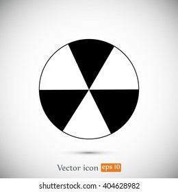 radioactive sign sprayed on metal barrel icon