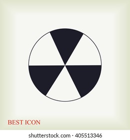 radioactive sign sprayed on metal barrel icon