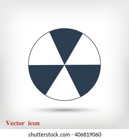 radioactive sign sprayed on metal barrel icon