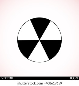 radioactive sign sprayed on metal barrel icon