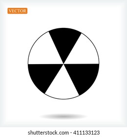 radioactive sign sprayed on metal barrel icon