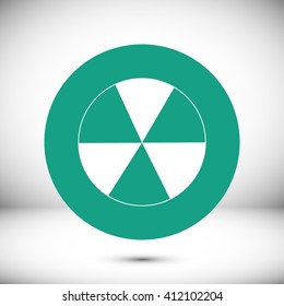 radioactive sign sprayed on metal barrel icon