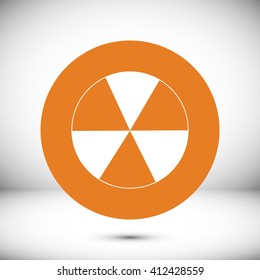 radioactive sign sprayed on metal barrel icon