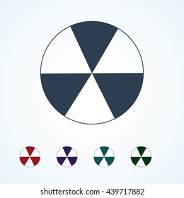 radioactive sign sprayed on metal barrel icon