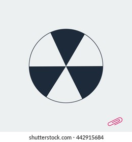 radioactive sign sprayed on metal barrel icon