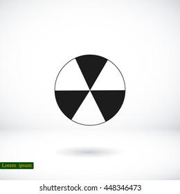 radioactive sign sprayed on metal barrel icon