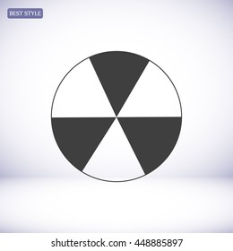 radioactive sign sprayed on metal barrel icon