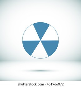 radioactive sign sprayed on metal barrel icon