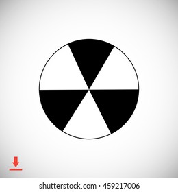 radioactive sign sprayed on metal barrel icon