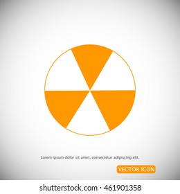 radioactive sign sprayed on metal barrel icon