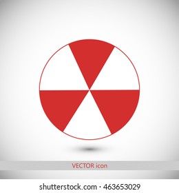 radioactive sign sprayed on metal barrel icon