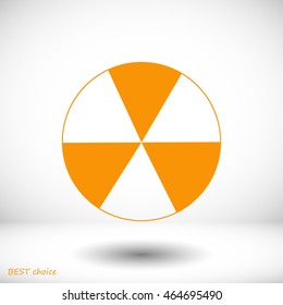 radioactive sign sprayed on metal barrel icon