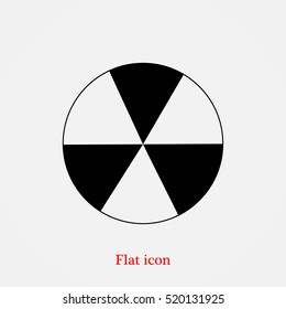 radioactive sign sprayed on metal barrel icon, vector best flat icon, EPS