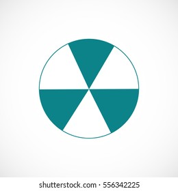 radioactive sign sprayed on metal barrel icon, vector best flat icon, EPS